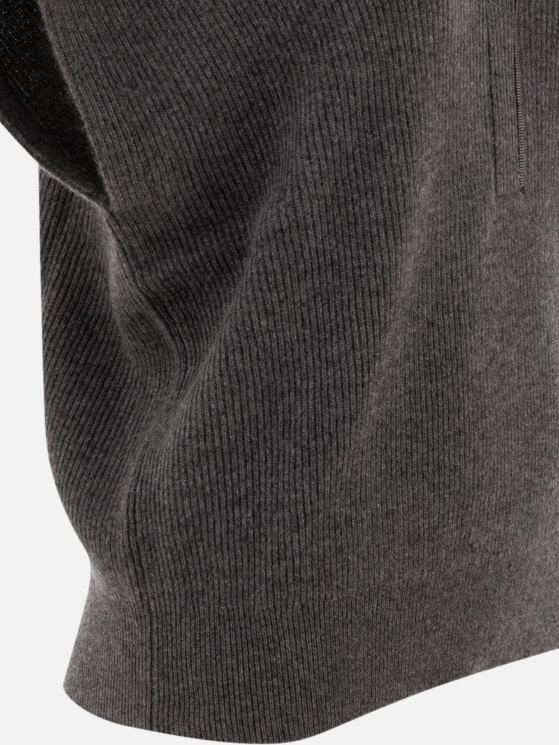 Vietti Brunello Cucinelli Maglione a costine in cashmere In Saldo