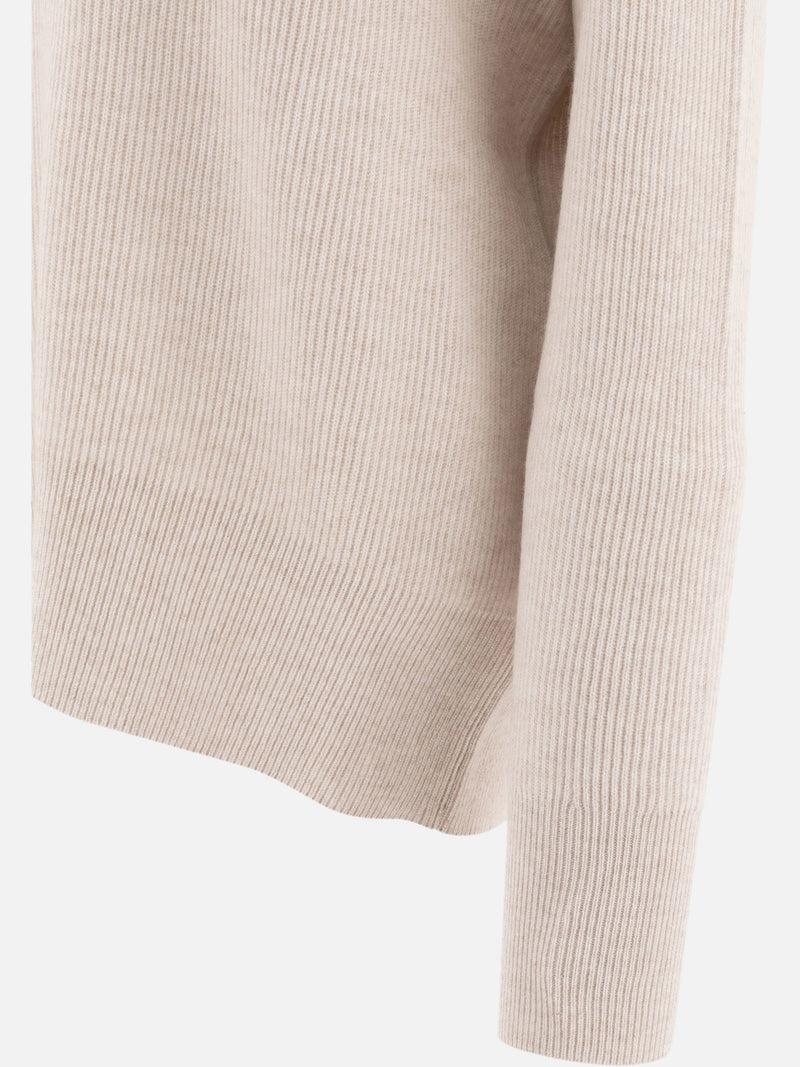 Vietti Brunello Cucinelli Maglione in cashmere con Precious Ribbed Collar Sconto di tempo limitato