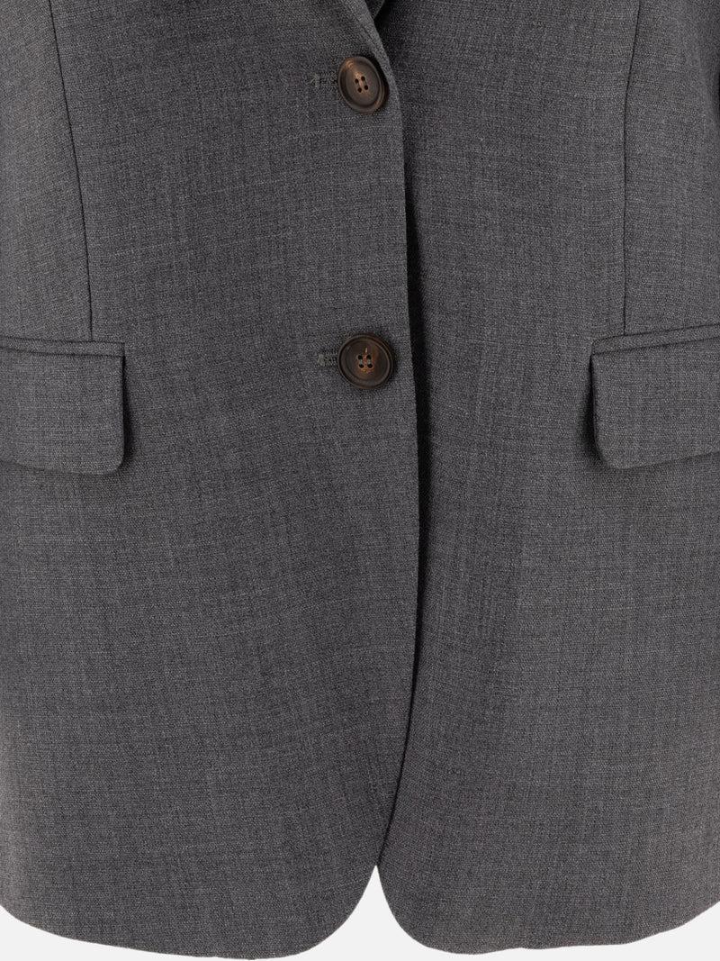 Vietti Brunello Cucinelli Blazer monopetto in misto lana Prezzo di fabbrica