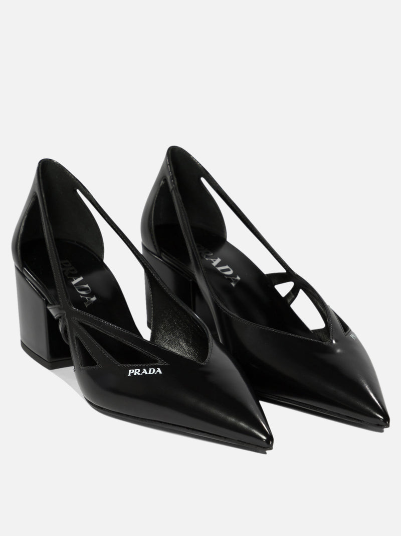 Vietti Prada Décolleté cut-out in pelle spazzolata Lightning offer