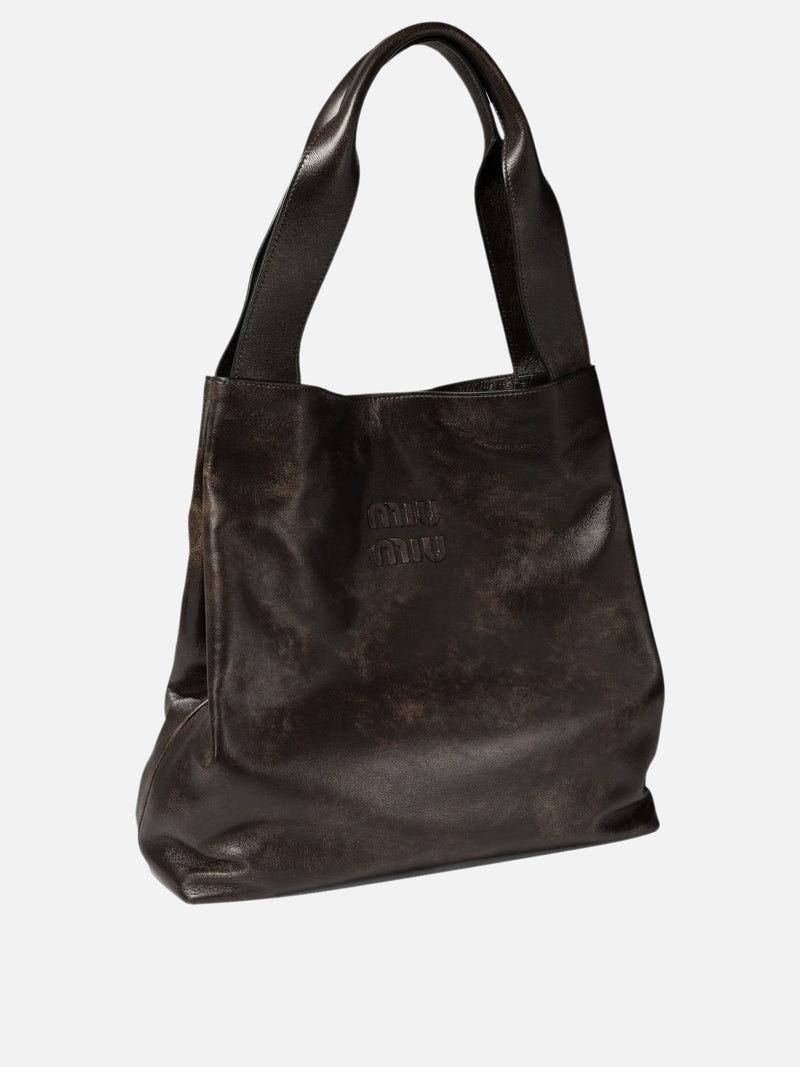 Vietti Miu Miu Borsa a spalla in pelle Promozione temporanea