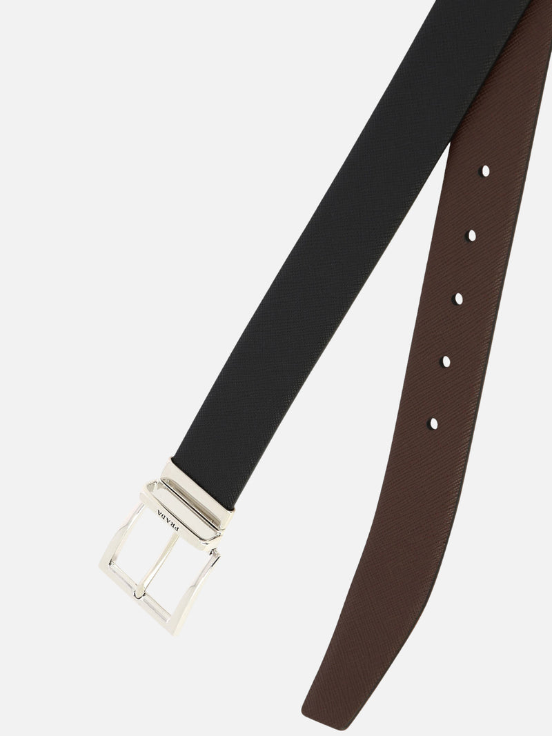 Vietti Prada Cintura reversibile in pelle Saffiano Fino al 50% di sconto
