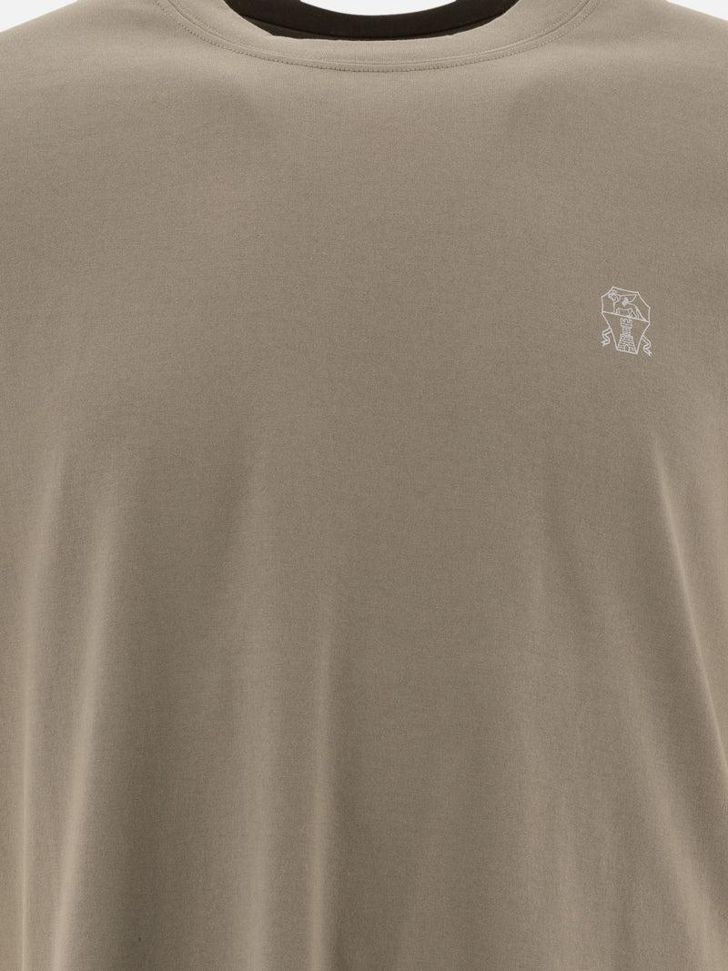 Vietti Brunello Cucinelli T-shirt in jersey con logo Super sconto