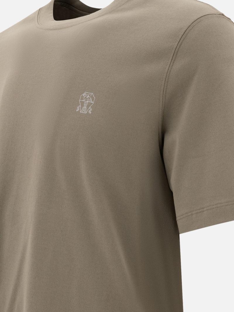 Vietti Brunello Cucinelli T-shirt in jersey con logo Super sconto