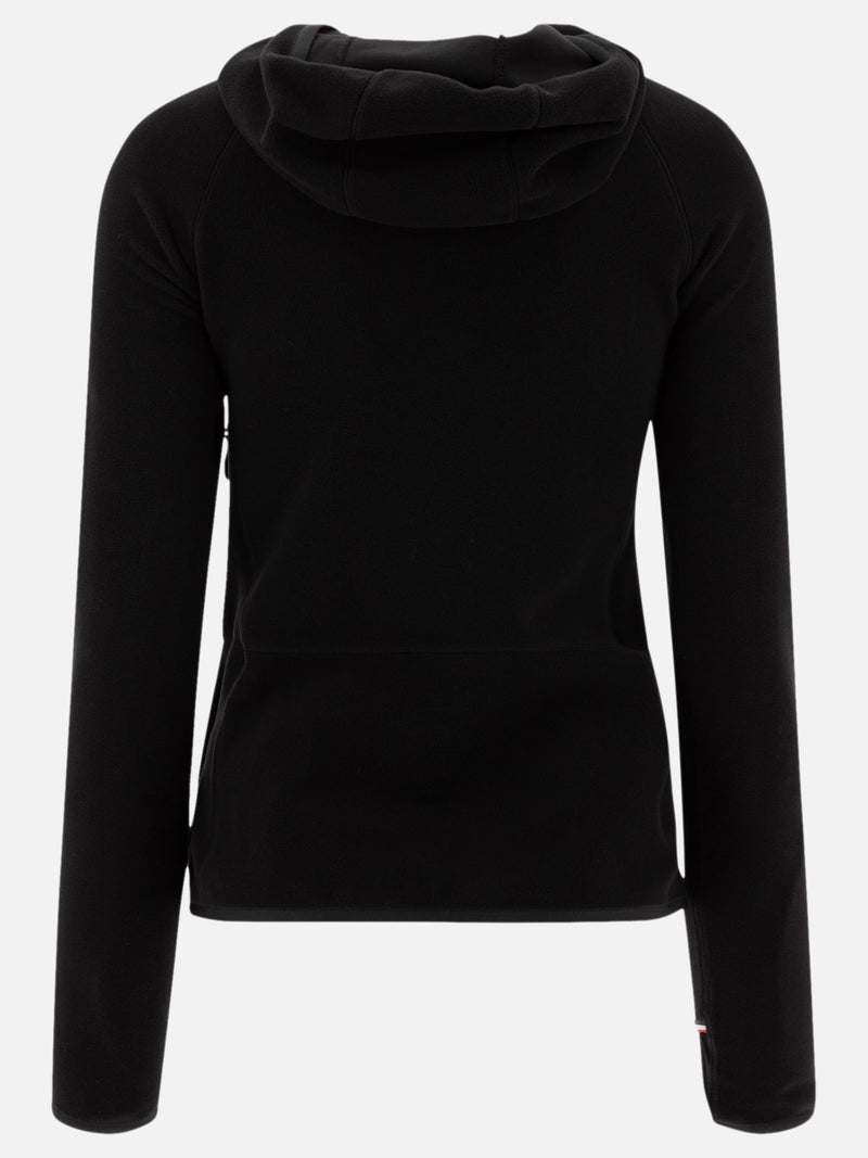 Vietti Moncler Grenoble Giacca in pile con cappuccio e zip Nuova