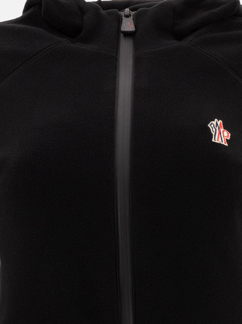 Vietti Moncler Grenoble Giacca in pile con cappuccio e zip Nuova
