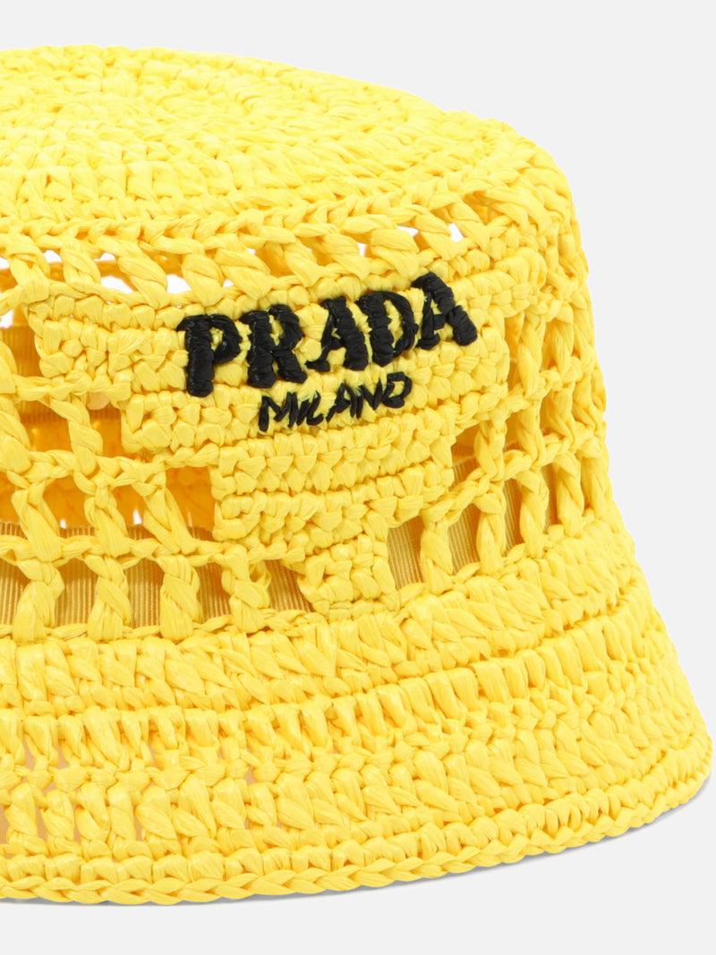Vietti Prada Cappello da pescatore in rafia Fino Al -60%