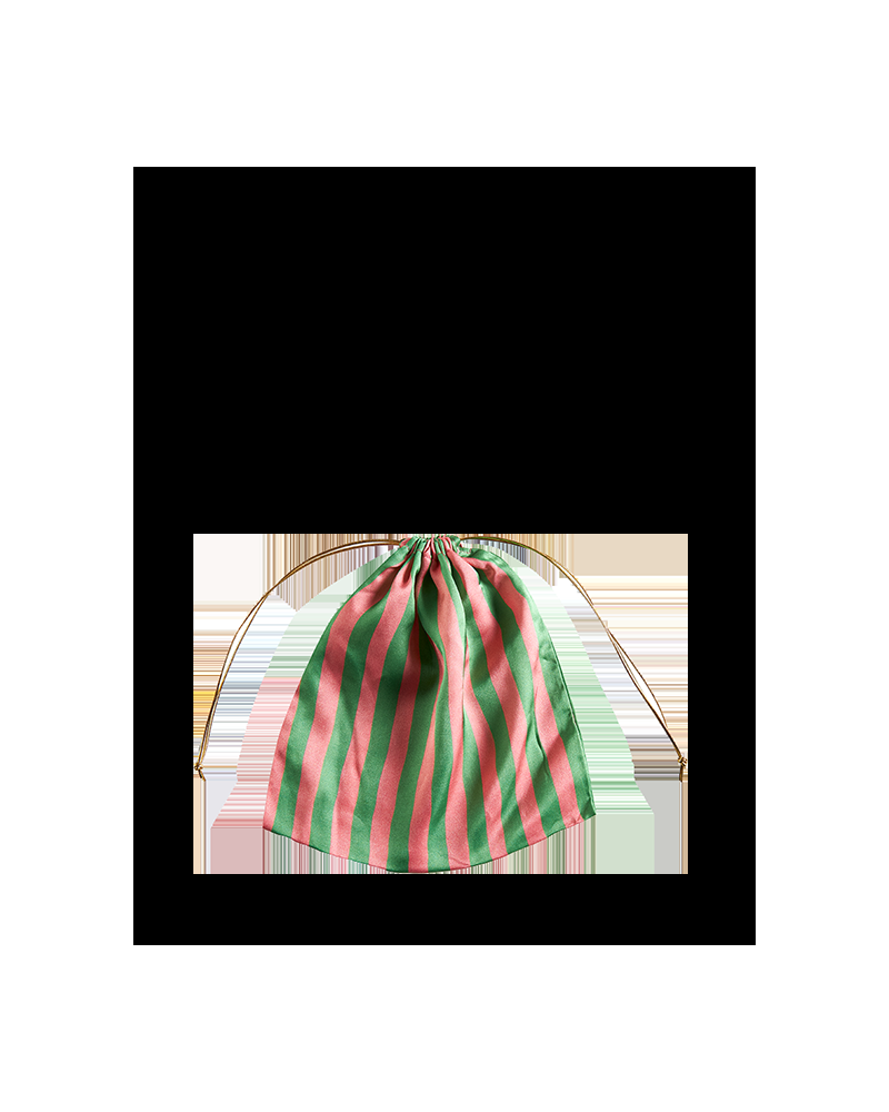 Y'am Capri Helenuccia Bag + un sacchetto colorato righe rosa e verde Offerta