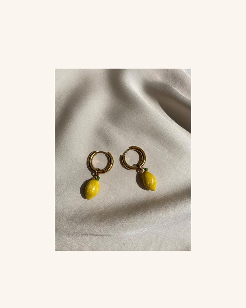 Y'am Capri Lemons hoop earrings - small size Offerte