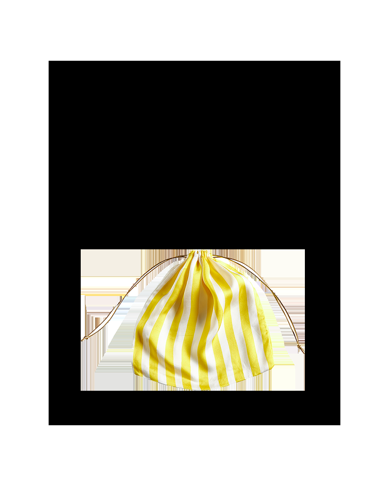 Y'am Capri Helenuccia Bag + un sacchetto colorato righe bianche e gialle Vendita Calda