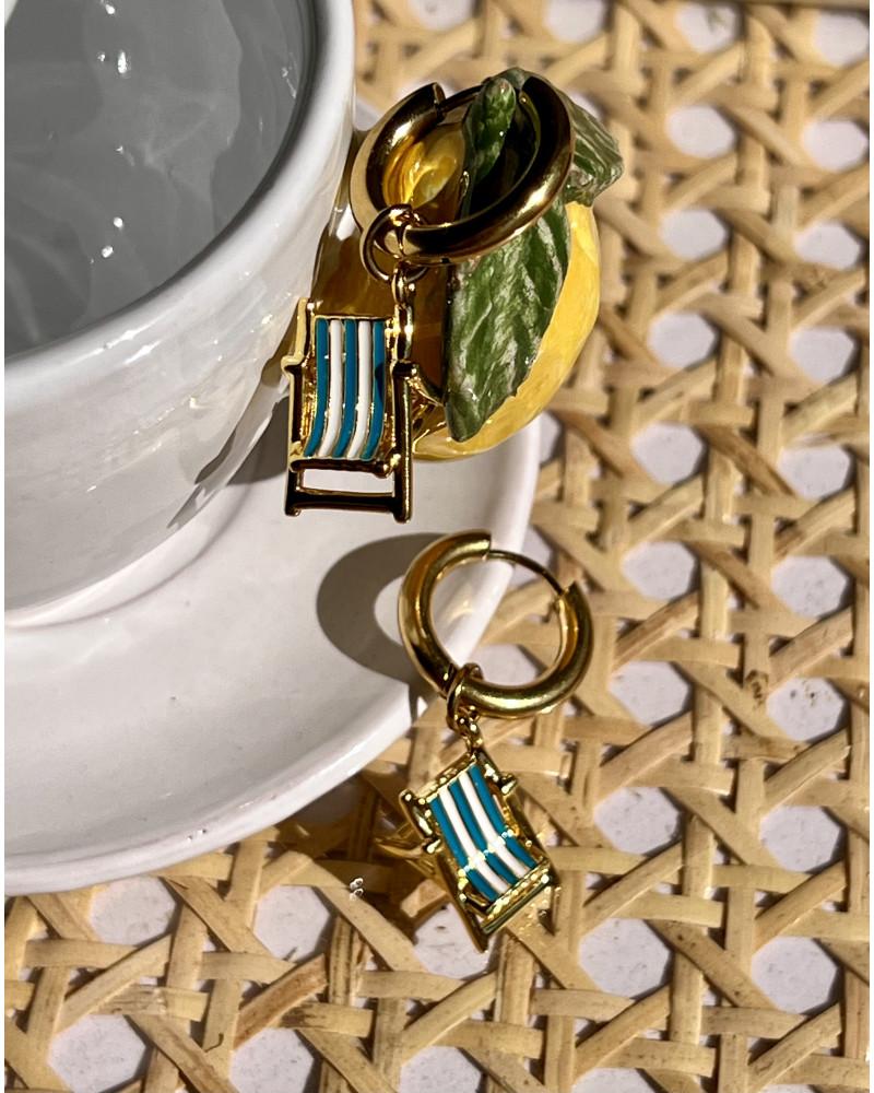 Y'am Capri Fontelina Chair hoop earrings Promozione