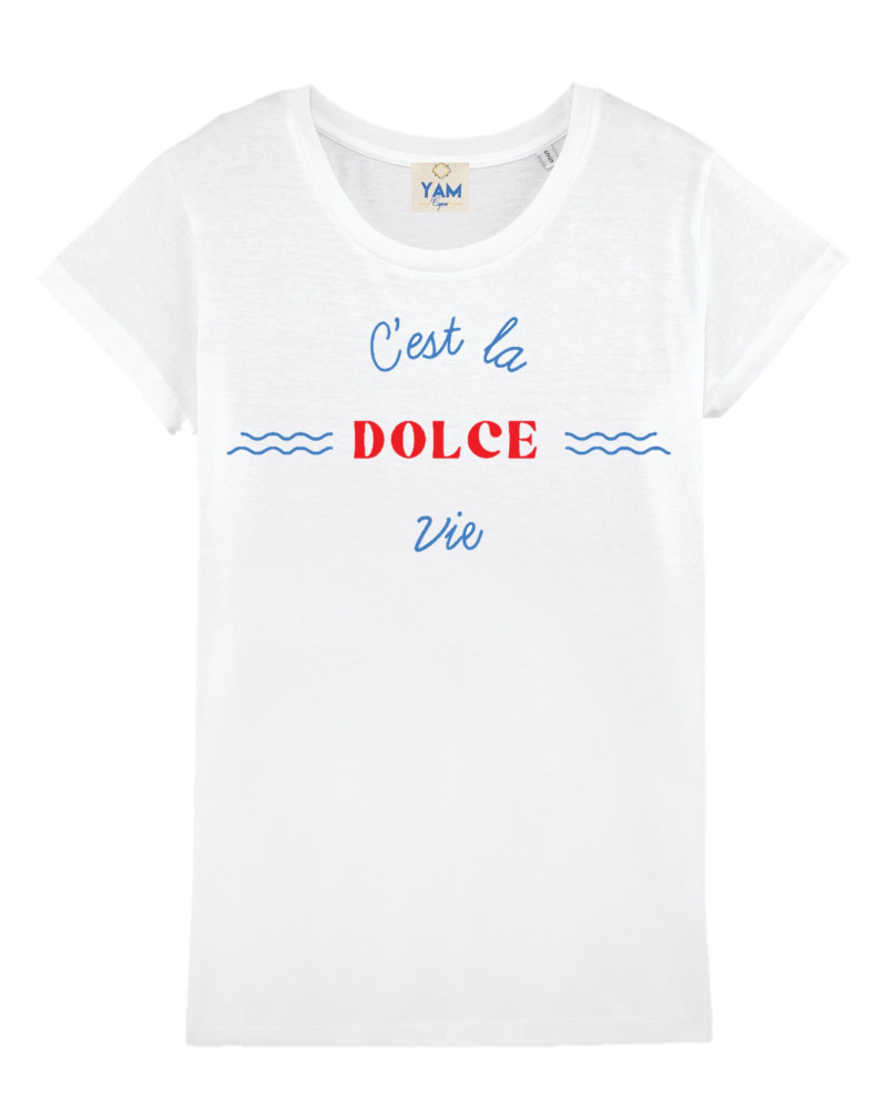 Y'am Capri "C'est la DOLCE vie" T-shirt (Donna) Promozione Limitata