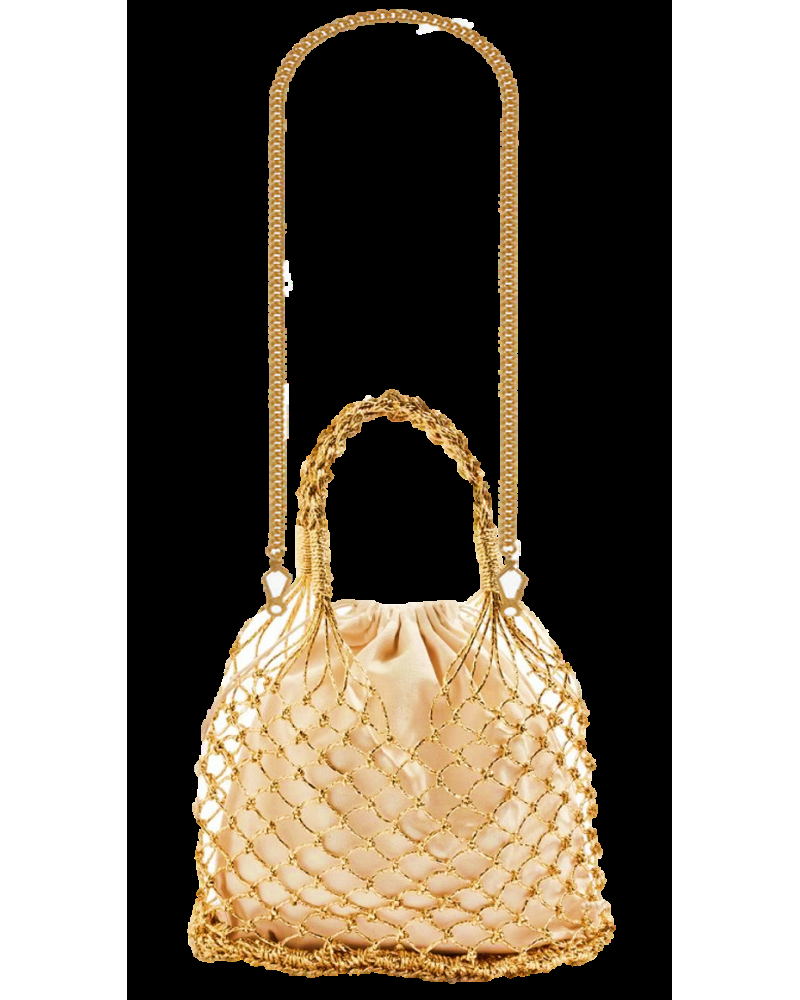 Y'am Capri Helenuccia Bag + un sacchetto colorato blu carta da zucchero Presa
