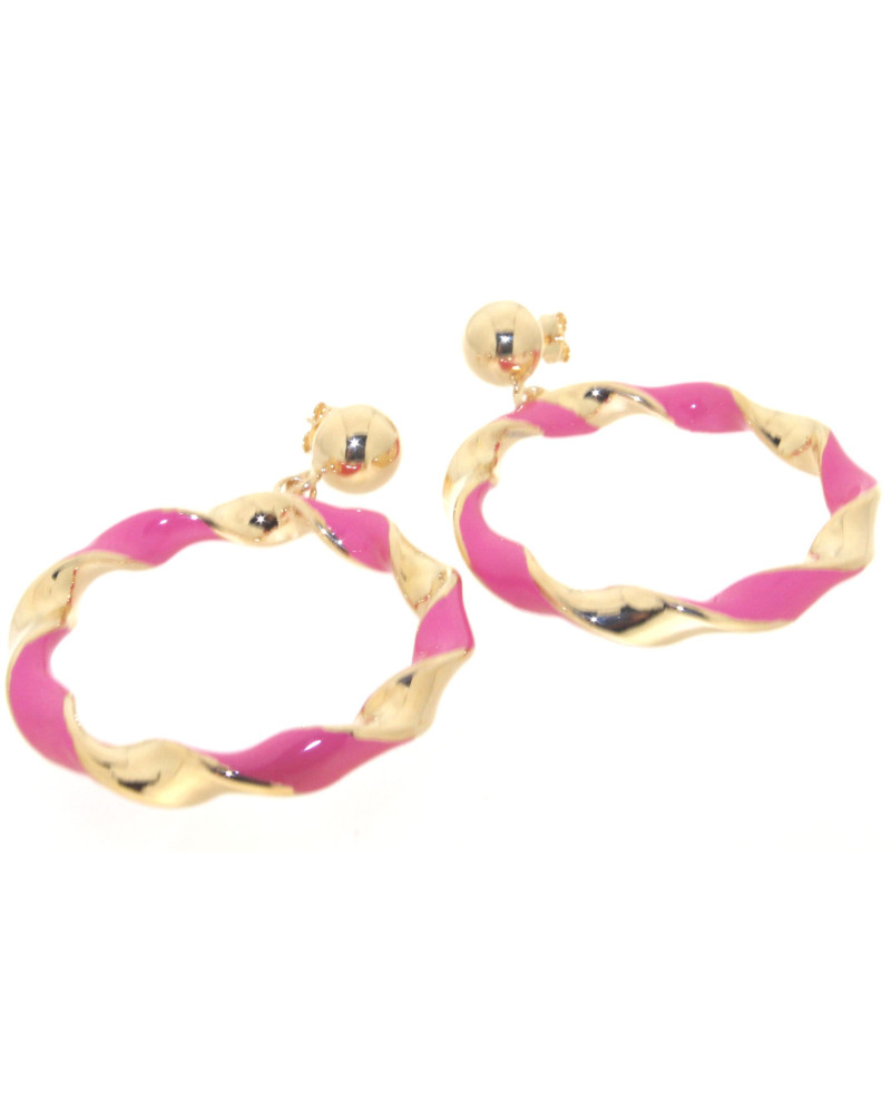 Y'am Capri Orecchini Torchon Fuxia Offerta