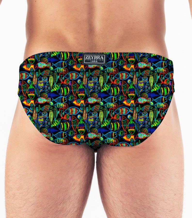 Zeybra SLIP UOMO PESCI CRAYON NERO Vendita Calda