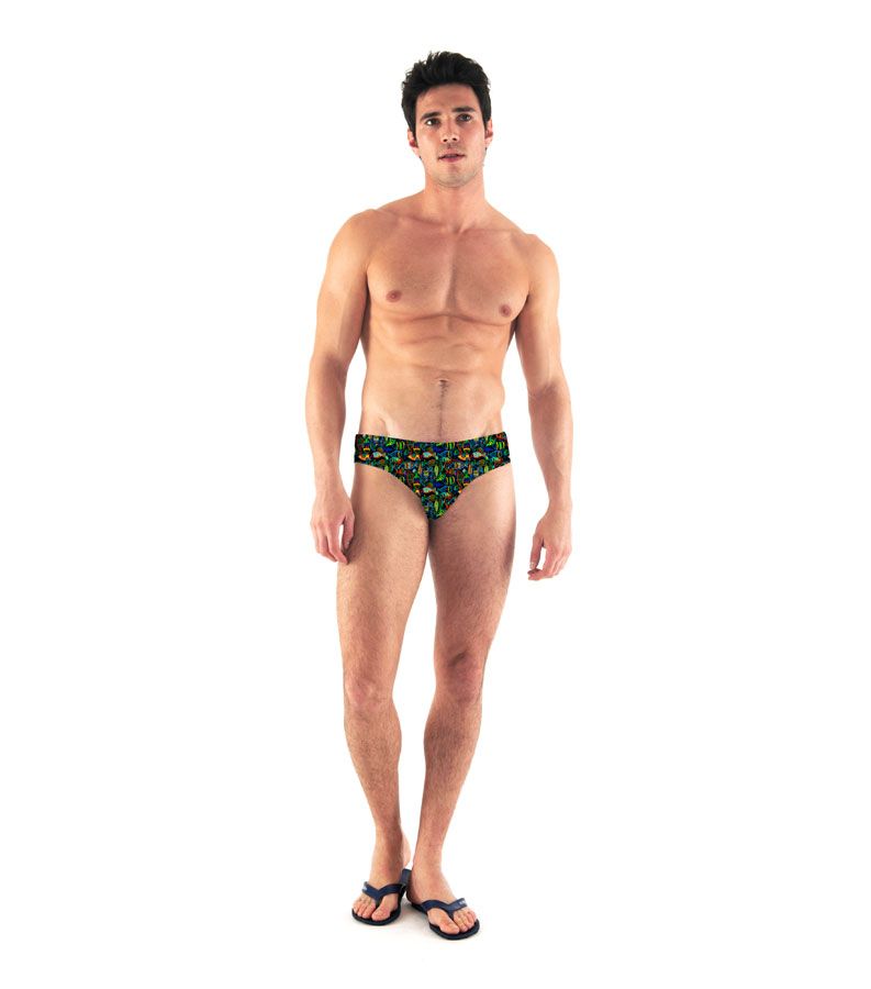 Zeybra SLIP UOMO PESCI CRAYON NERO Vendita Calda