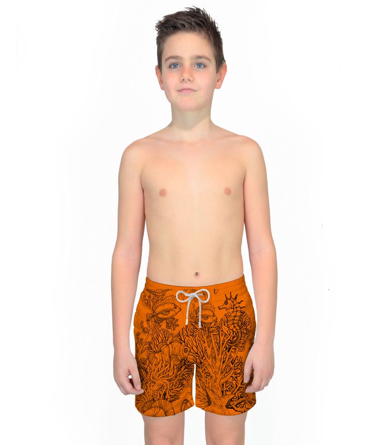Zeybra COSTUME BAMBINO FLUO PRINT ORANGE FLUO Convenienza