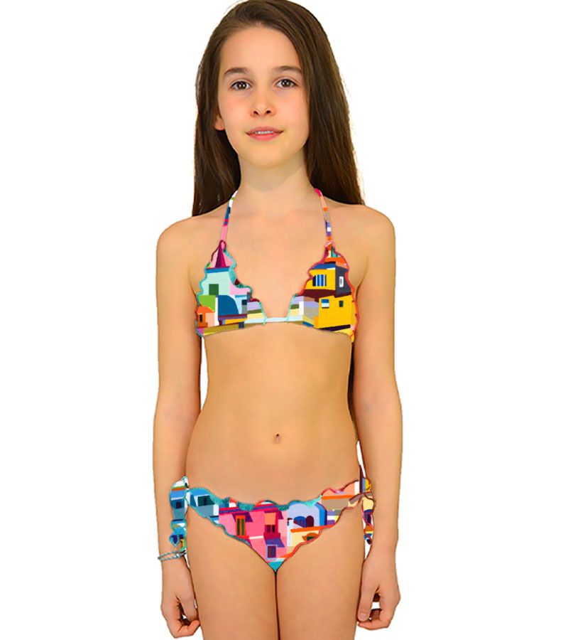 Zeybra TRIANGOLO BAMBINA REVERSIBILE AMALFI GIALLO In Vendita