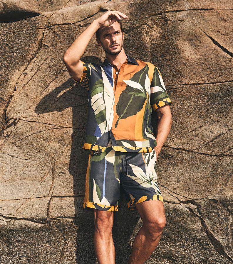 ZeybraZEYBRA PORTOFINO - PANTALONCIN AFRICAN IN SETA Negozio