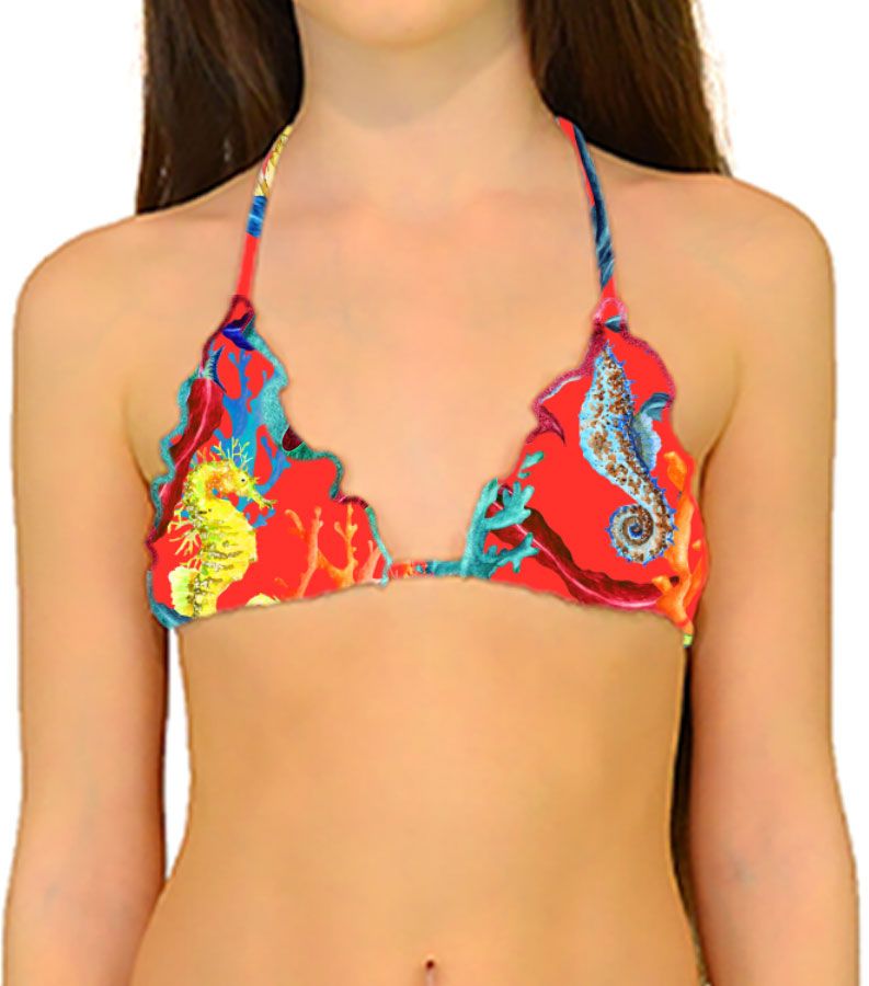 Zeybra TRIANGOLO BAMBINA REVERSIBILE CORALLI ORANGE Italy