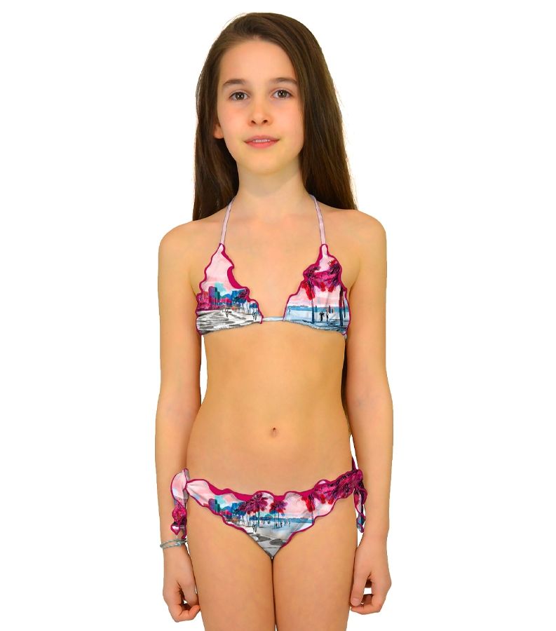 Zeybra TRIANGOLO BAMBINA ARRICCIATO BRASILE ROSA 2025