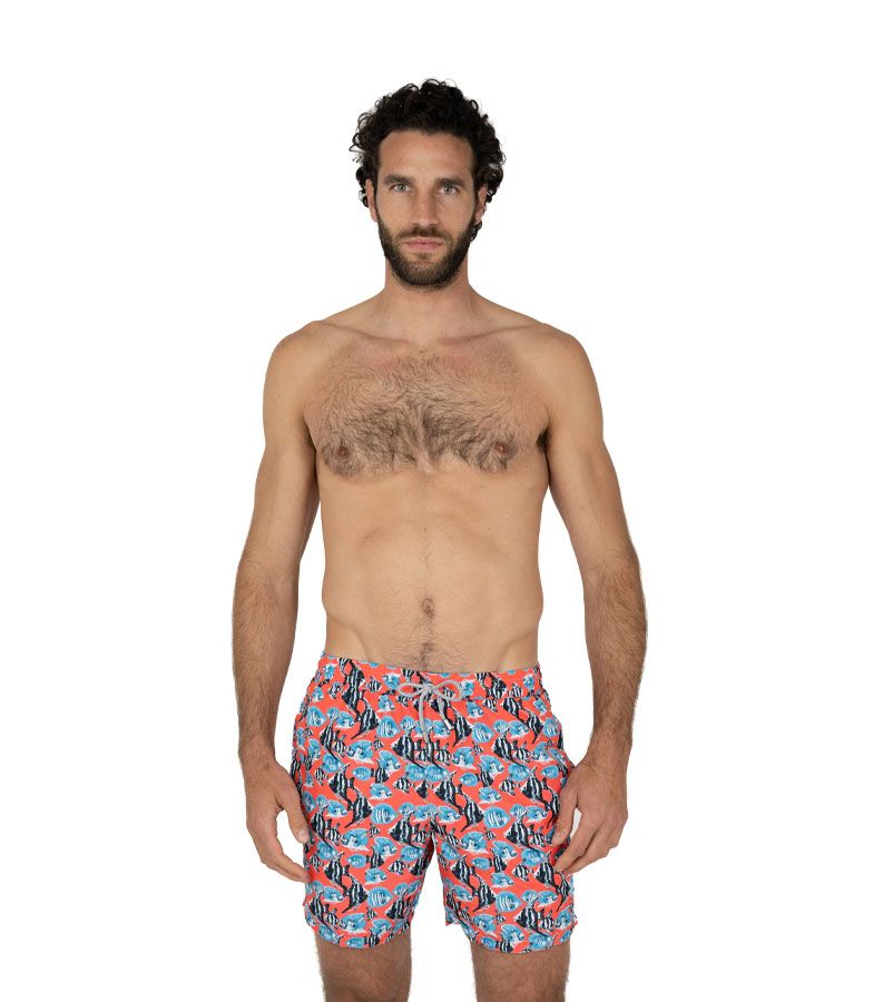 Zeybra COSTUME UOMO PESCI RECYCLED CORALLO FLUO Fino Al -60%