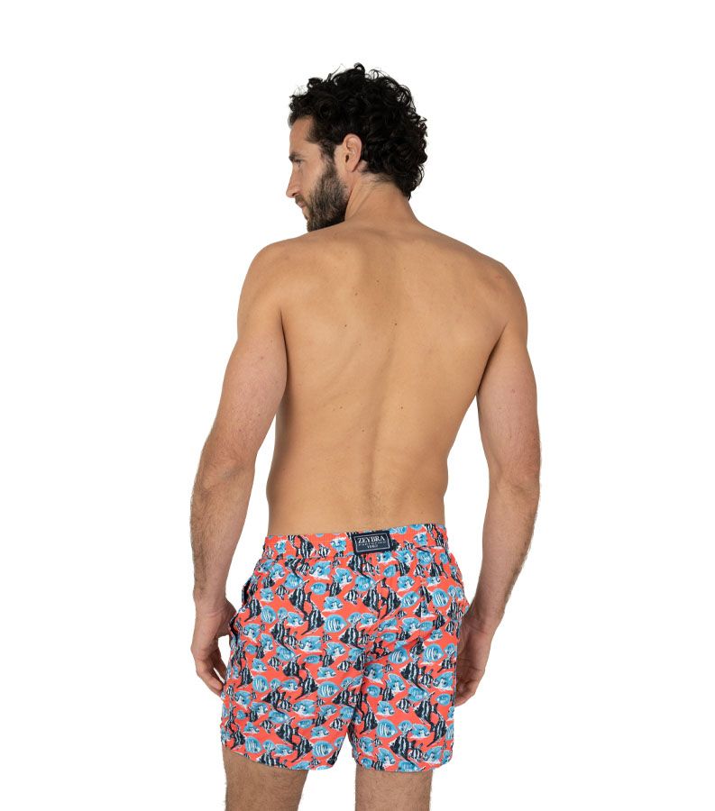 Zeybra COSTUME UOMO PESCI RECYCLED CORALLO FLUO Fino Al -60%