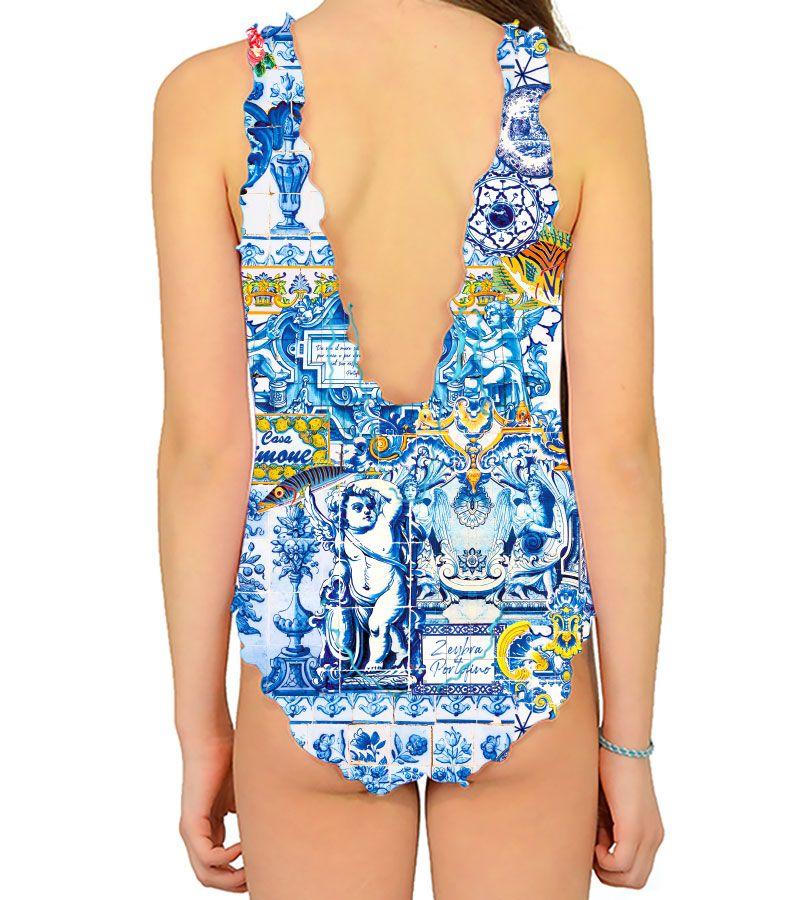 Zeybra COSTUME INTERO BAMBINA CERAMICA BIANCO Vendita Economica