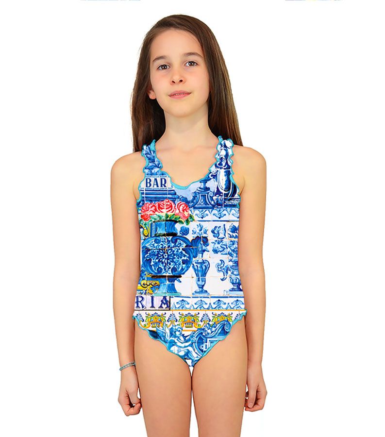 Zeybra COSTUME INTERO BAMBINA CERAMICA BIANCO Vendita Economica