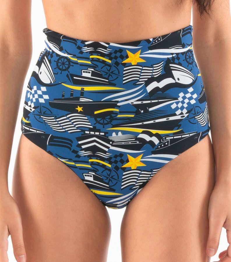 Zeybra SLIP VITA ALTA DONNA REVERSIBILE NAUTICO BLU Affare Del Giorno