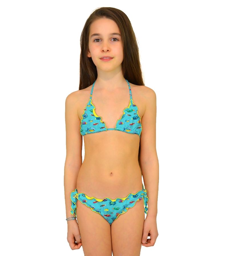 Zeybra TRIANGOLO BAMBINA ARRICCIATO PESCI HAWAY Vendita Calda