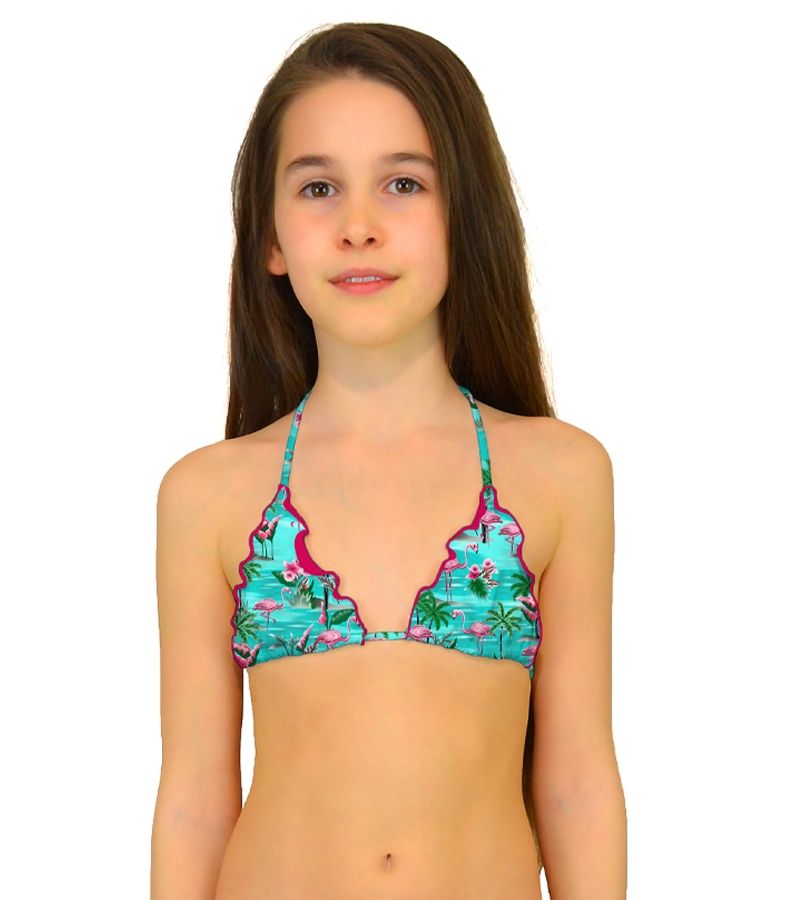 Zeybra TRIANGOLO BAMBINA ARRICCIATO FENICOTTERI ACQUA Vendite Flash