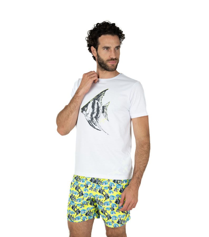 Zeybra COSTUME UOMO PESCI RECYCLED GIALLO FLUO Affare Del Giorno