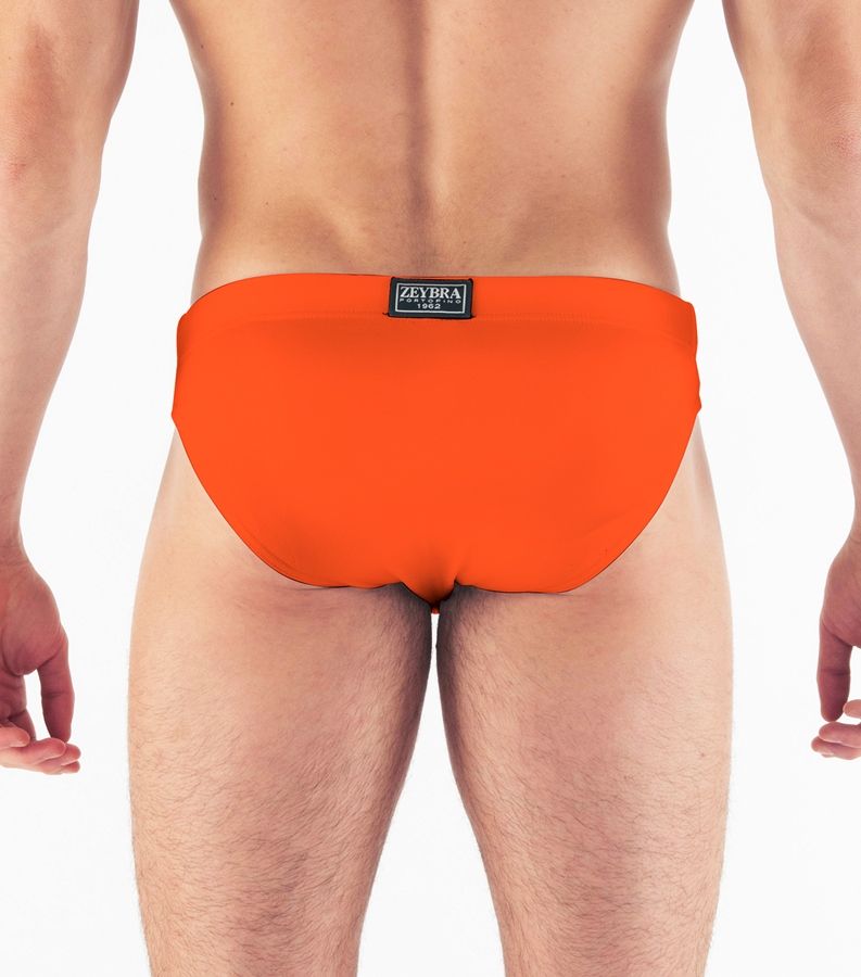 Zeybra SLIP UOMO TINTA UNITA ORANGE FLUO Nuova