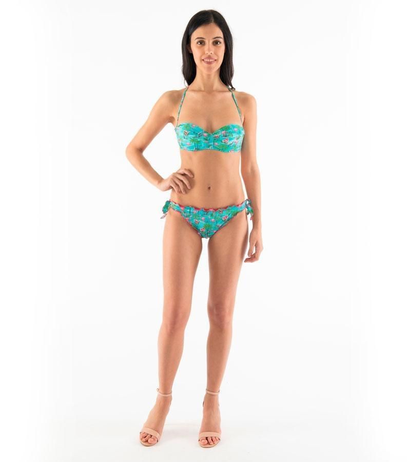 Zeybra SLIP DONNA ARRICCIATO FENICOTTERI ACQUA Pezzi Unici