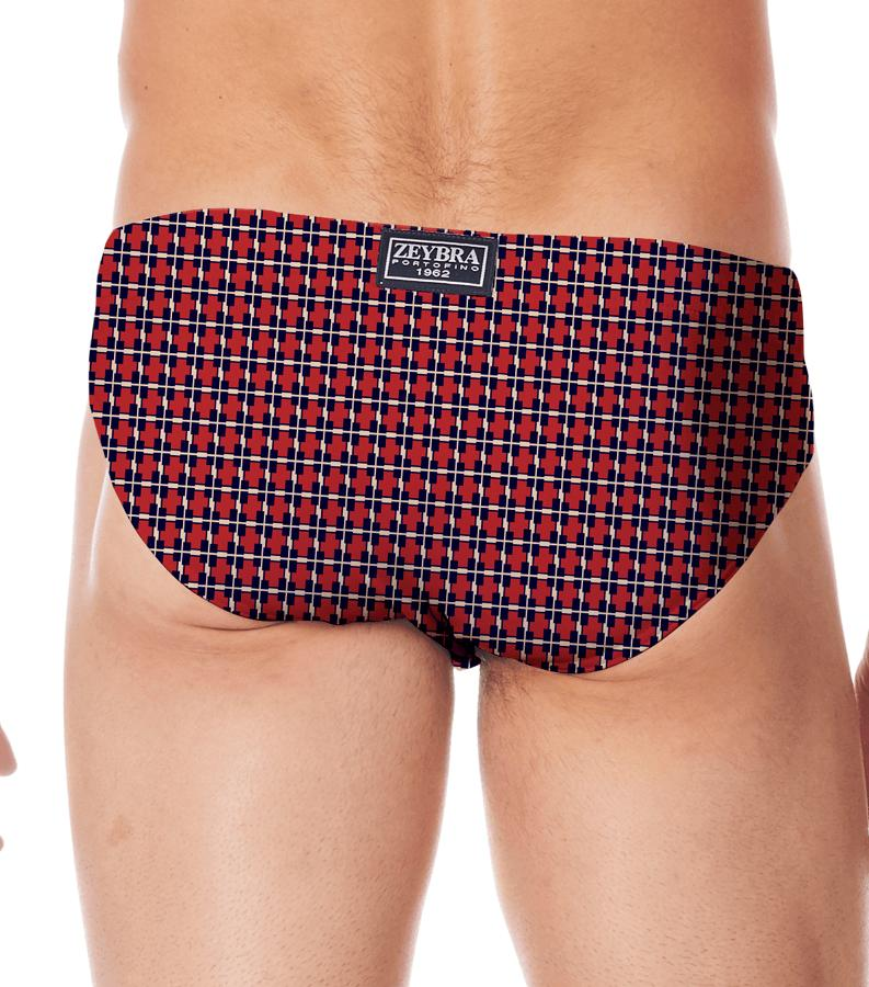 Zeybra SLIP UOMO GEOMETRICO RED RACE Offerta speciale della fabbrica
