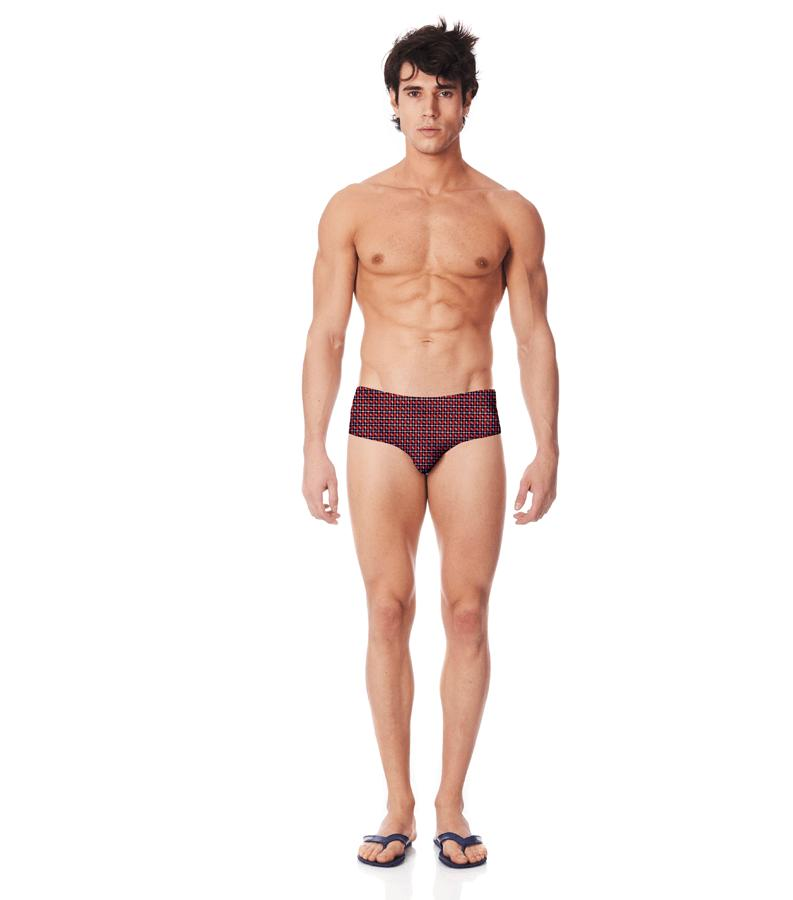 Zeybra SLIP UOMO GEOMETRICO RED RACE Offerta speciale della fabbrica