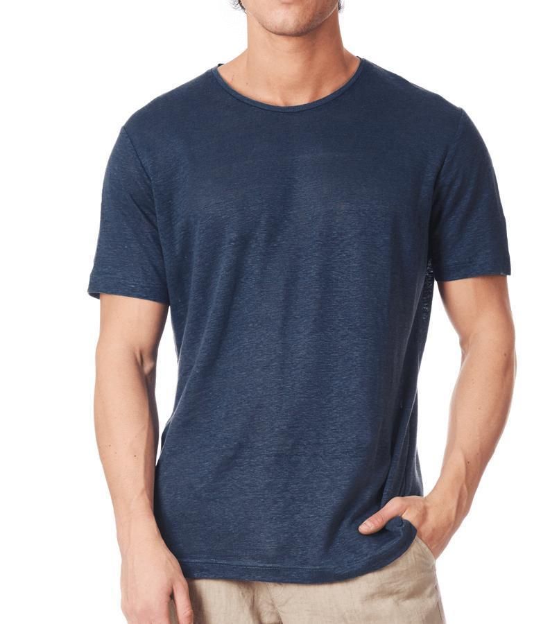 Zeybra T-SHIRT UOMO LINO BLU In vendita