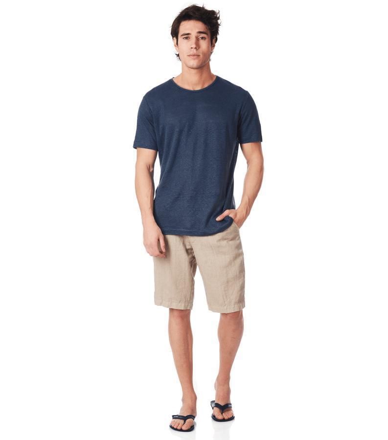 Zeybra T-SHIRT UOMO LINO BLU In vendita