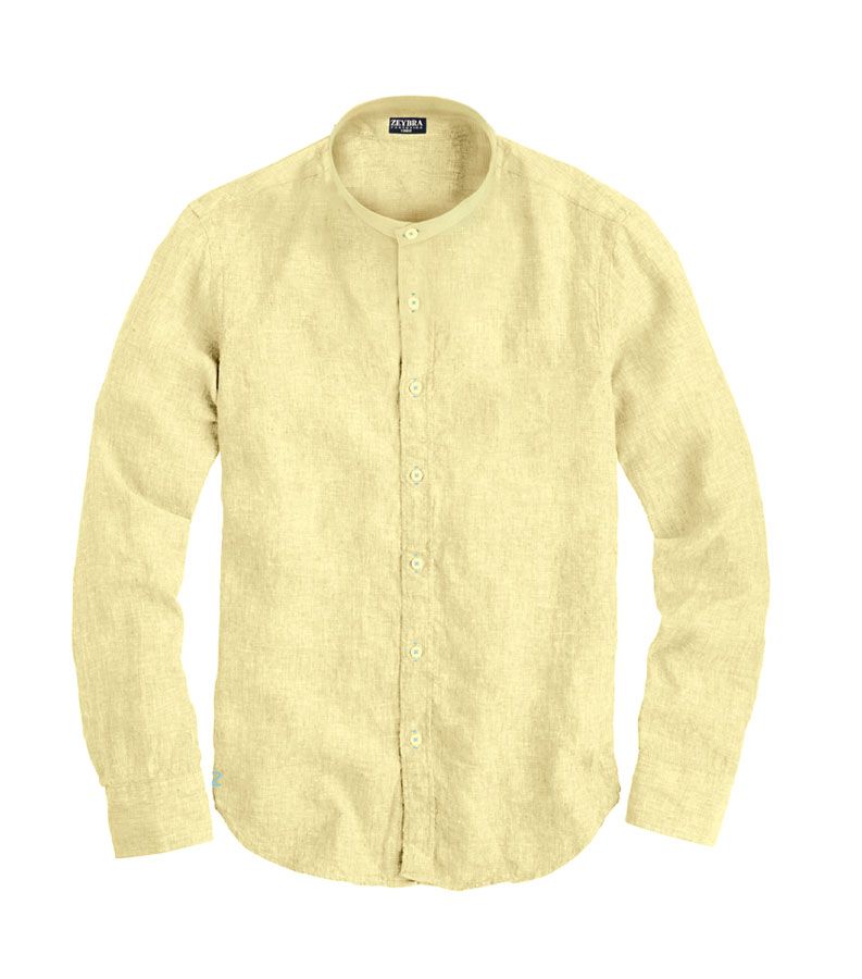 Zeybra CAMICIA COREANA UOMO YELLOW 2025