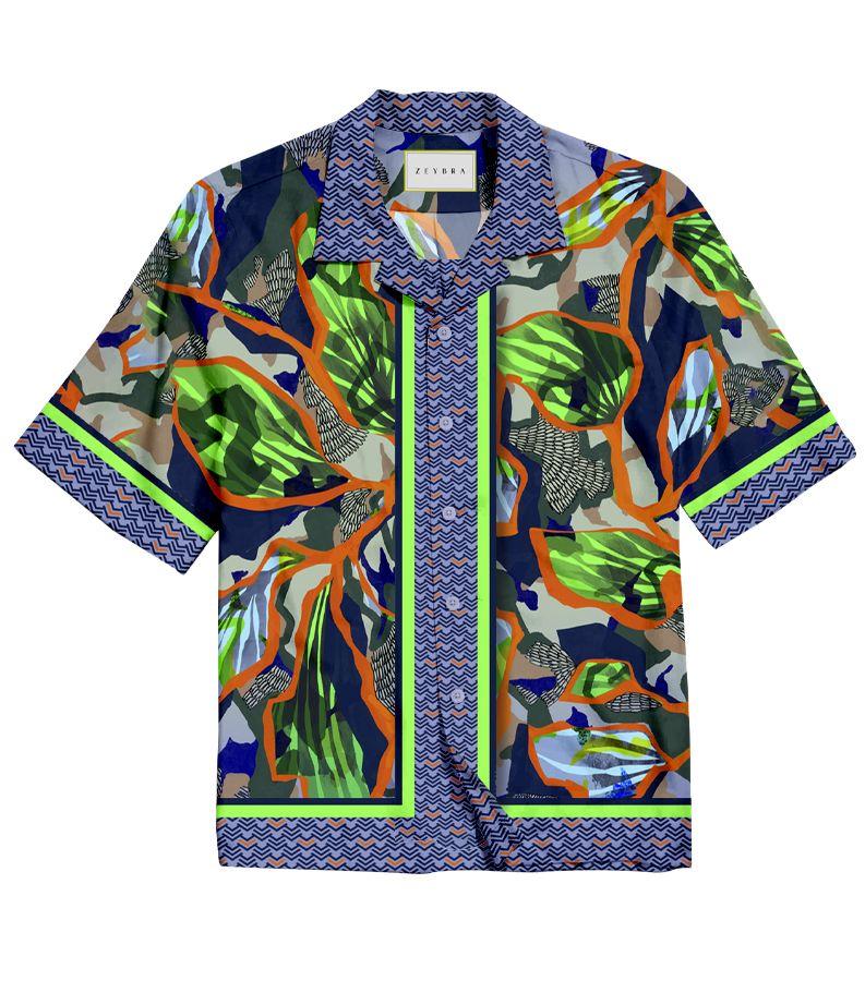 ZeybraZEYBRA PORTOFINO - CAMICIA JUNGLE IN SETA Online