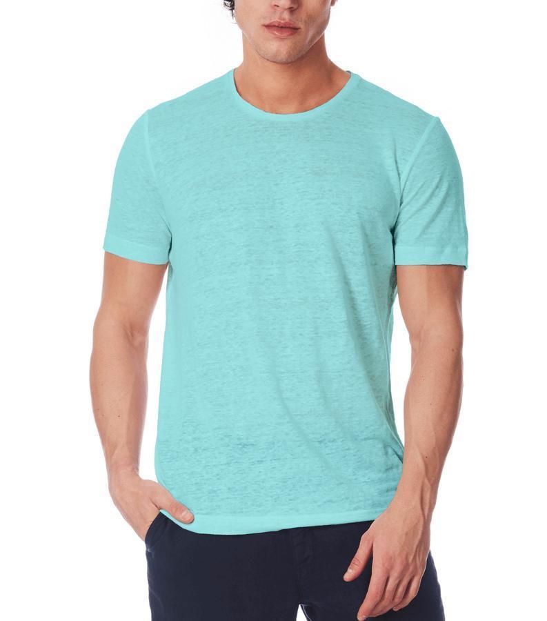 Zeybra T-SHIRT UOMO LINO ACQUA Vendita Calda