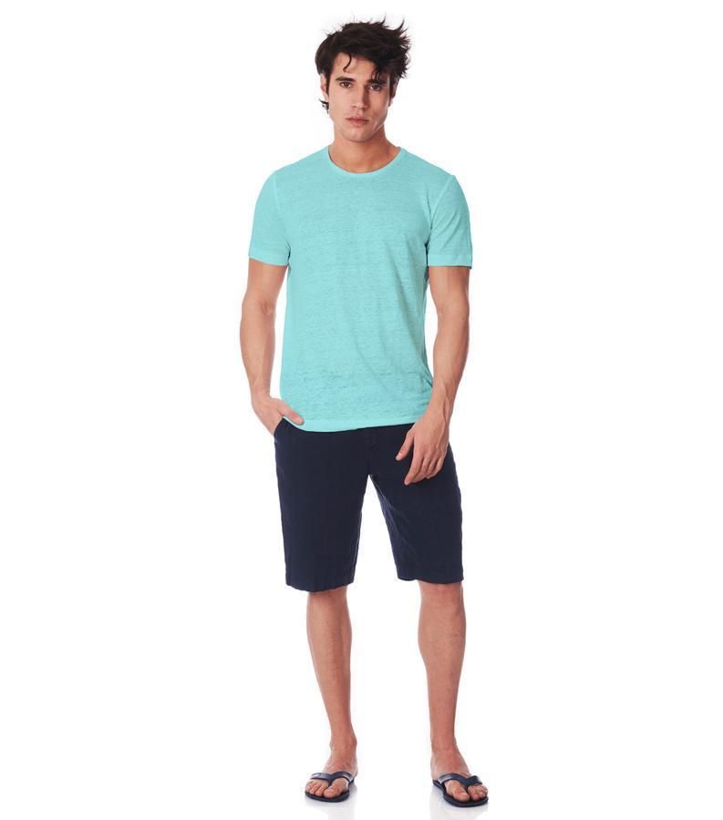 Zeybra T-SHIRT UOMO LINO ACQUA Vendita Calda
