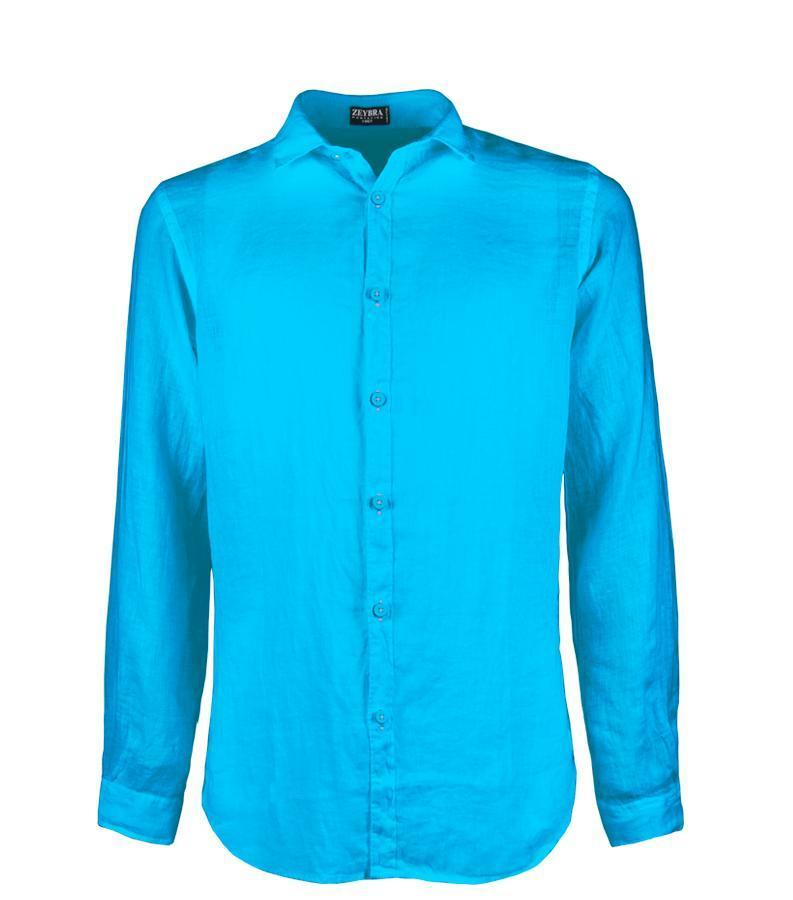 Zeybra CAMICIA UOMO LINO Ritorno libero