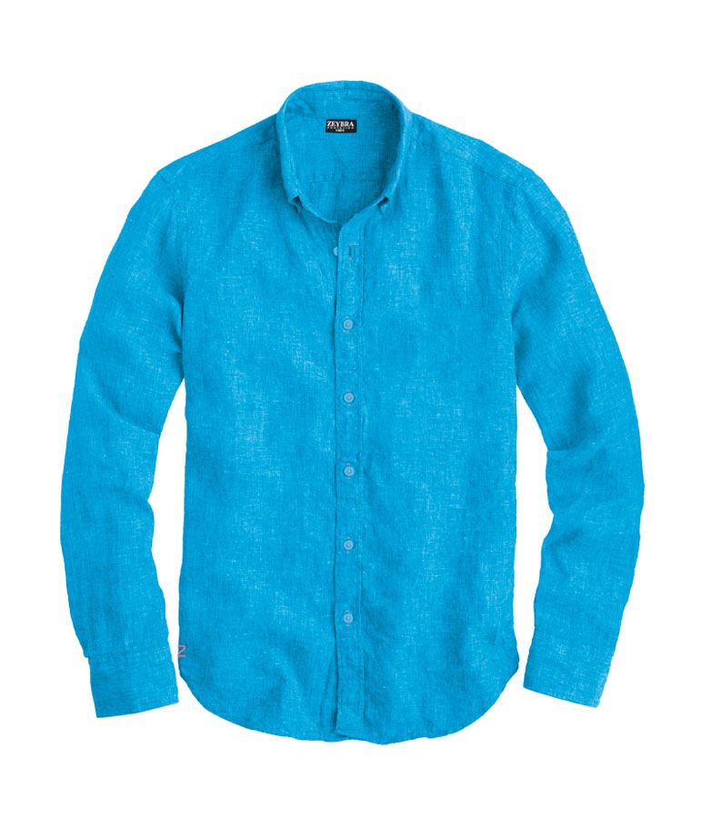 Zeybra CAMICIA UOMO LINO Ritorno libero