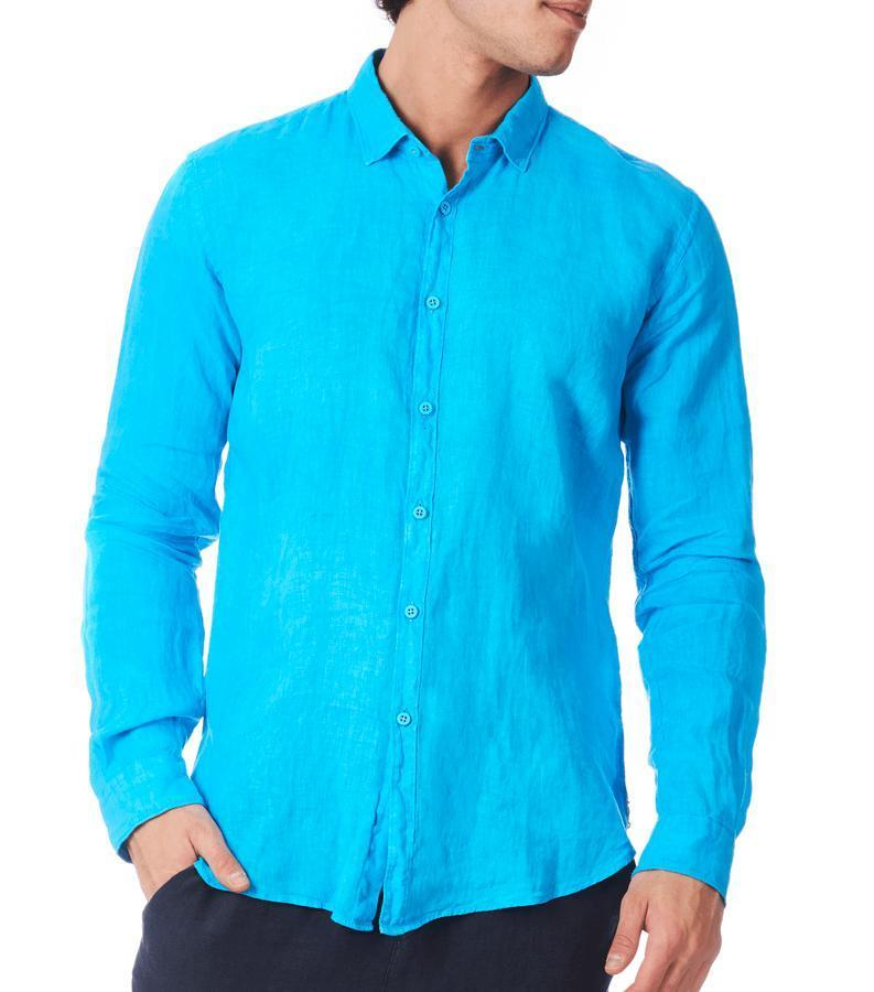 Zeybra CAMICIA UOMO LINO Ritorno libero