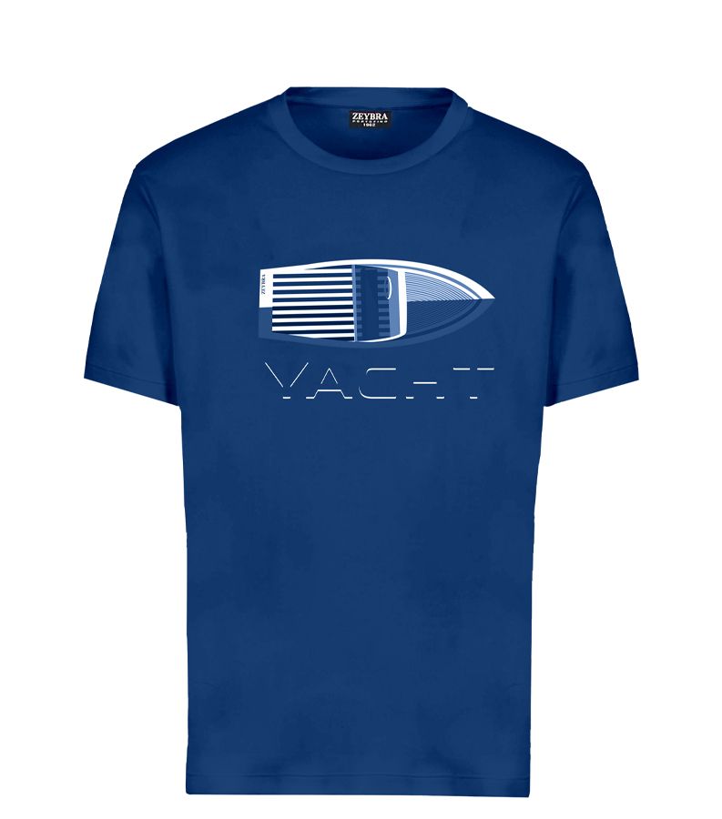 Zeybra T-SHIRT UOMO 100% COTONE SUPIMA INDIGO 50% di sconto con spedizione gratuita