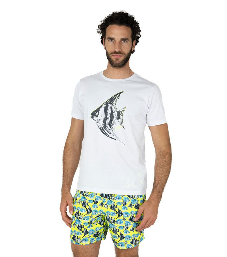 Zeybra T-SHIRT UOMO 100% COTONE SUPIMA BIANCO Trasporto libero internazionale