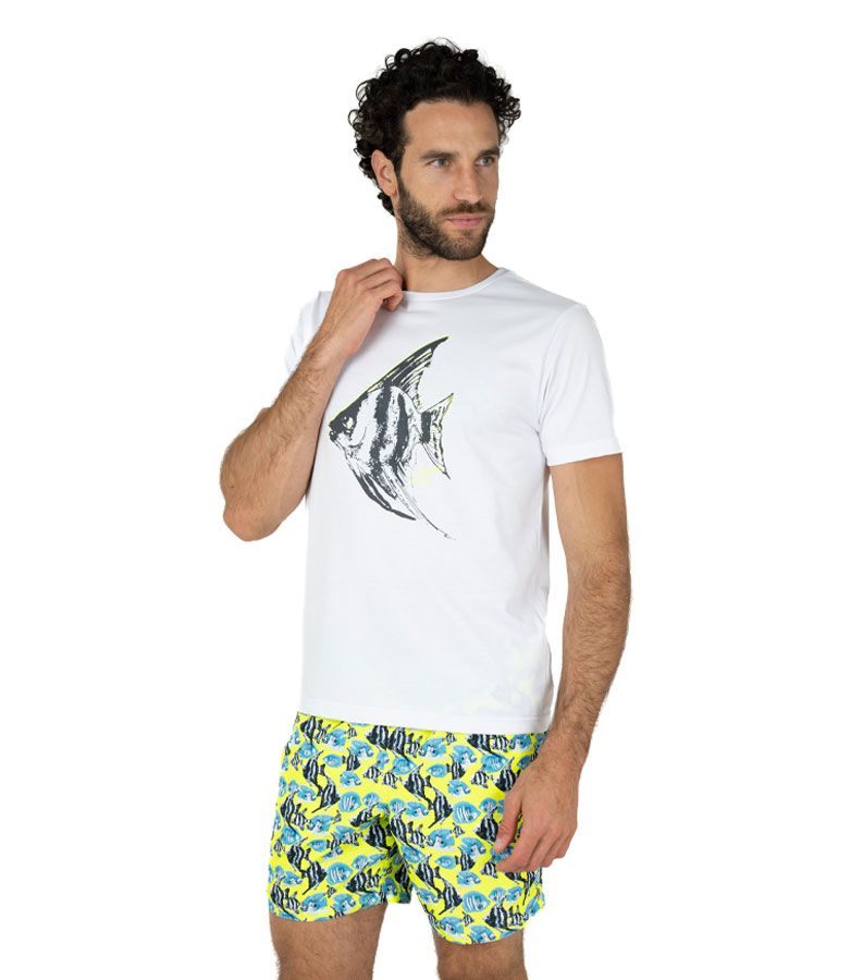 Zeybra T-SHIRT UOMO 100% COTONE SUPIMA BIANCO Trasporto libero internazionale
