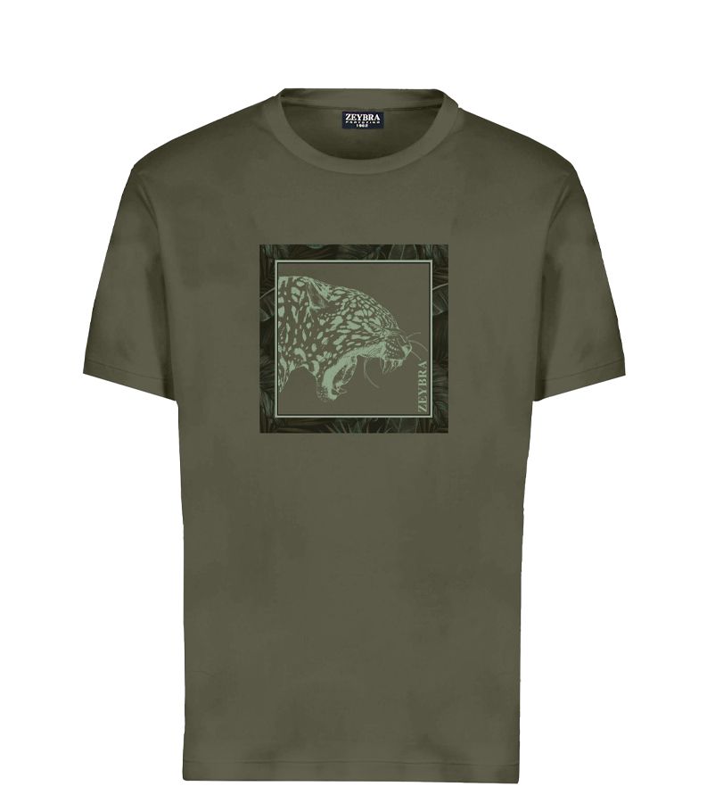 Zeybra T-SHIRT UOMO 100% COTONE SUPIMA MILITY Black Friday Prezzi